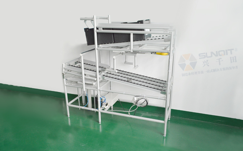 容器自動回收旋轉機構,低成本自動化案例