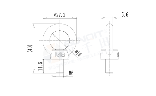 吊環螺栓尺寸圖