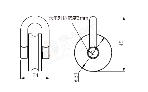 動滑輪套件尺寸圖