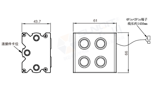 四位開關組件尺寸圖